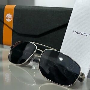 Timberland TB7119 Shiny Nickeltin and Smoke Lense Sunglasses NIP